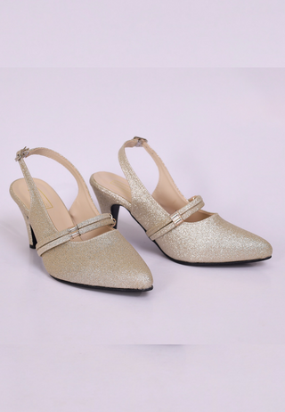 Leana Heels | Gold