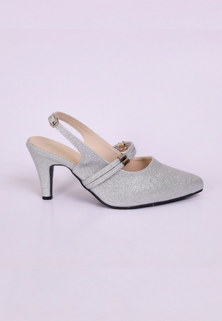 Leana Heels | Silver