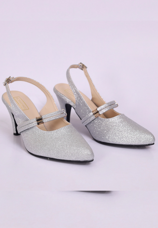 Leana Heels | Silver