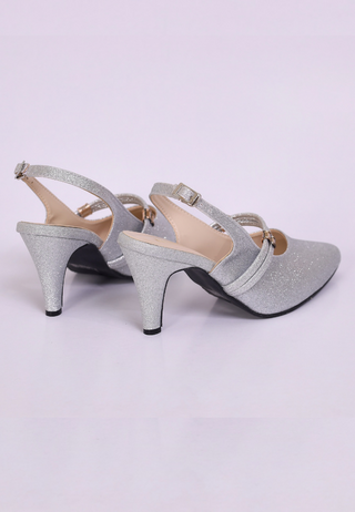 Leana Heels | Silver