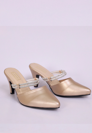 Bow Mules | Gold