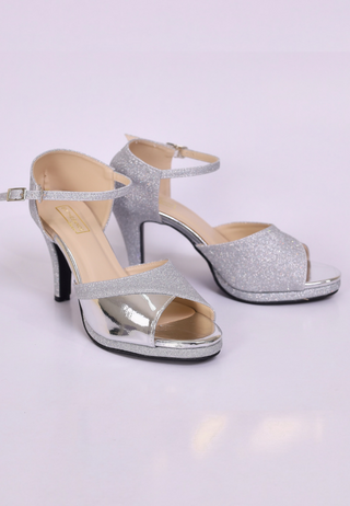 Nina Strap heels | Silver