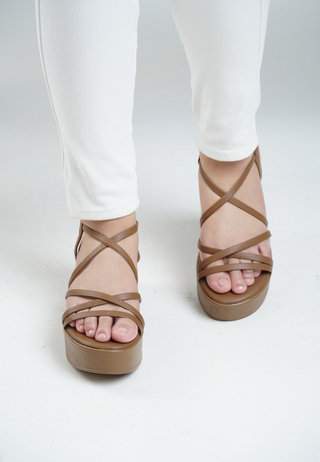 Rome Wedges - Brown