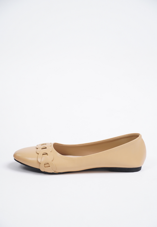 Eve Flat Sandals - Beige