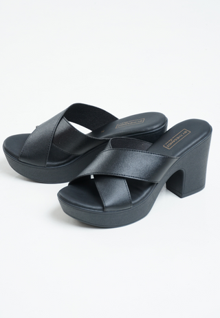 BTS -Crossover heel wedge | Black