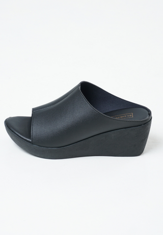 BTS-open toe slip in mules | Black